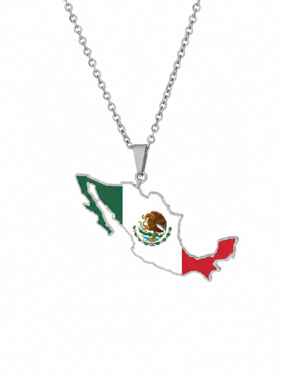 Mexico Map Flag Pendant
