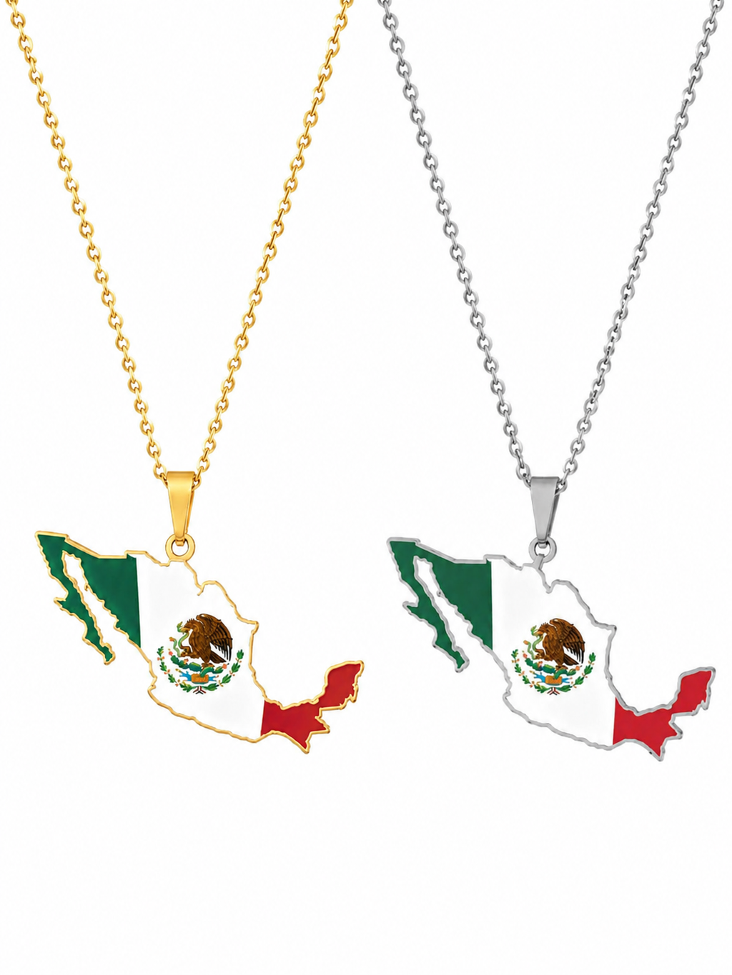 Mexico Map Flag Pendant