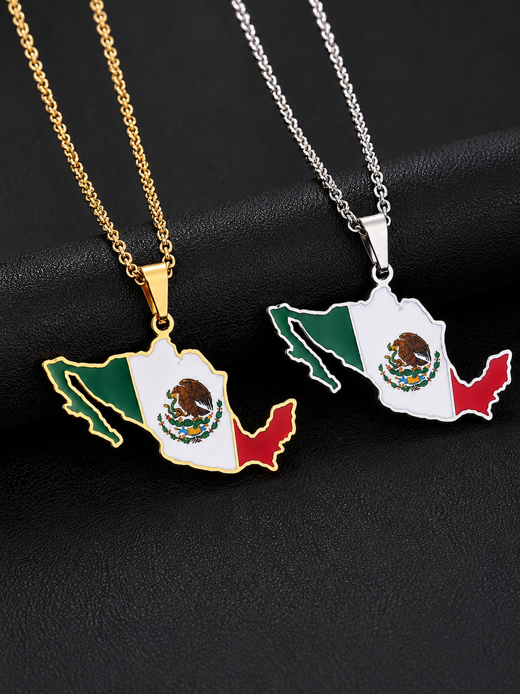 Mexico Map Flag Pendant